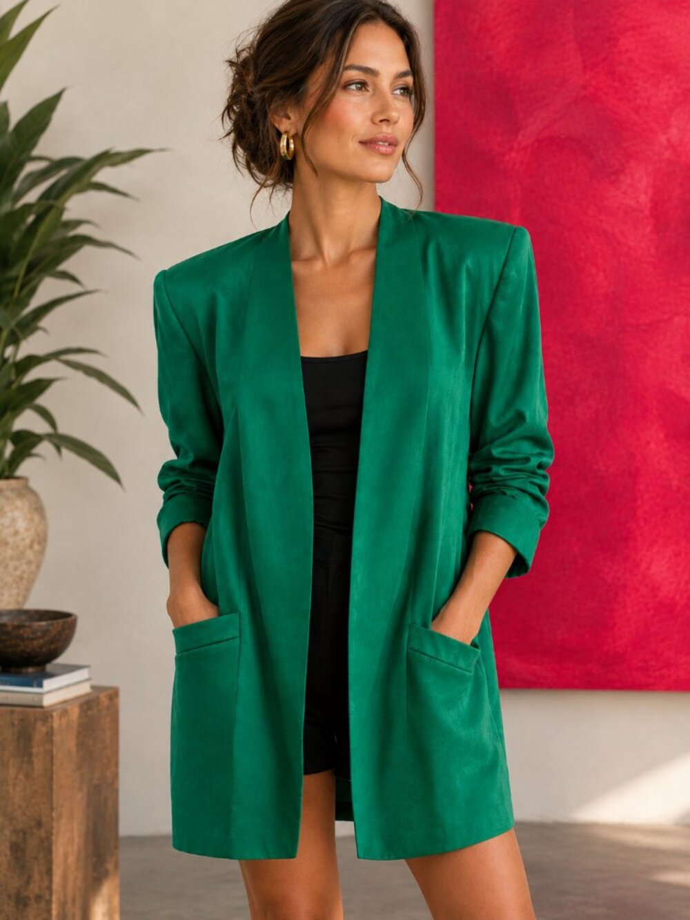 Vintage 100% SILK Blazer Jacket 70's/80s ELLEN TRACY